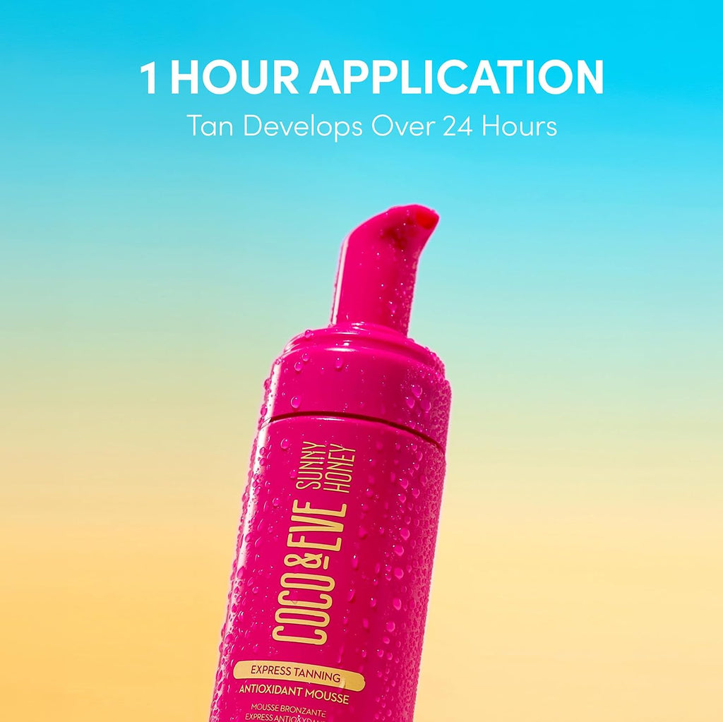 Express Self Tanning Mousse - 1 Hour Streak-Free Hydrating Sunless Tanning Mousse, Fast-Drying Natural Glow, Infused