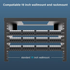 iwillink 24 Port Patch Panel, 10Gbps Cat6 RJ45 Patch Panel, 1U