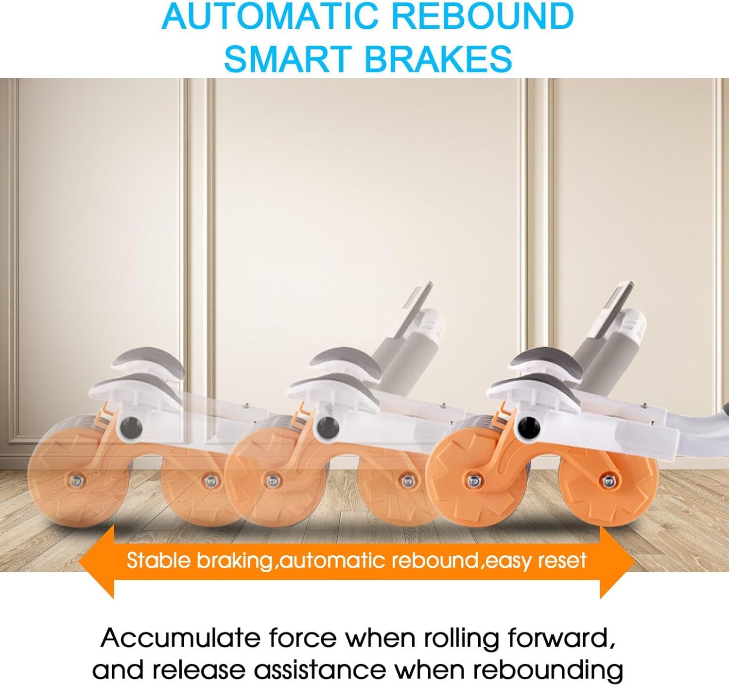 2026 Upgraded Ab Roller Wheel with Knee Mat &Timer - Automatic Rebound Abdominal Wheel with Elbow Support, Abs