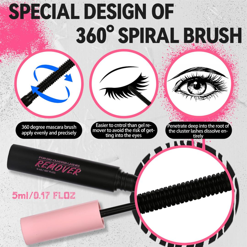 Lash Bond And Seal, Remover, Tweezers Kit Long-Lasting, Waterproof For DIY Eyelash Extension At Home Use Beginners