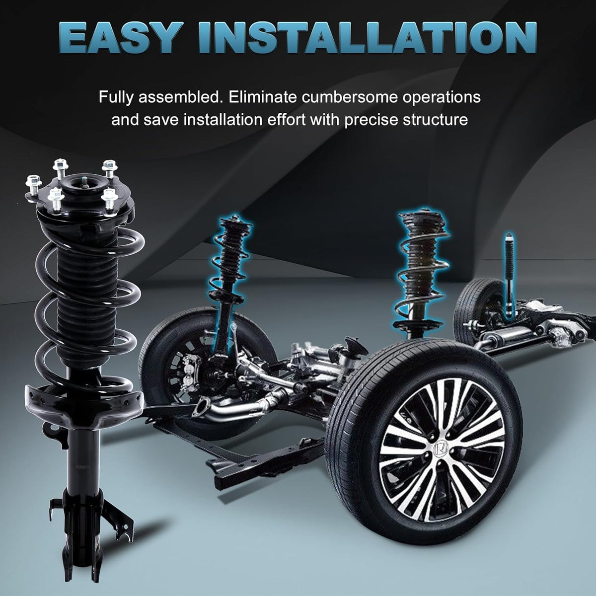Front and Rear Struts Assembly Compatible for 2007 2008 2009 2010 2011 Honda CR-V Coil Spring Shock Absorber 1333365L 1333365R 172497R 172497L -4PCs