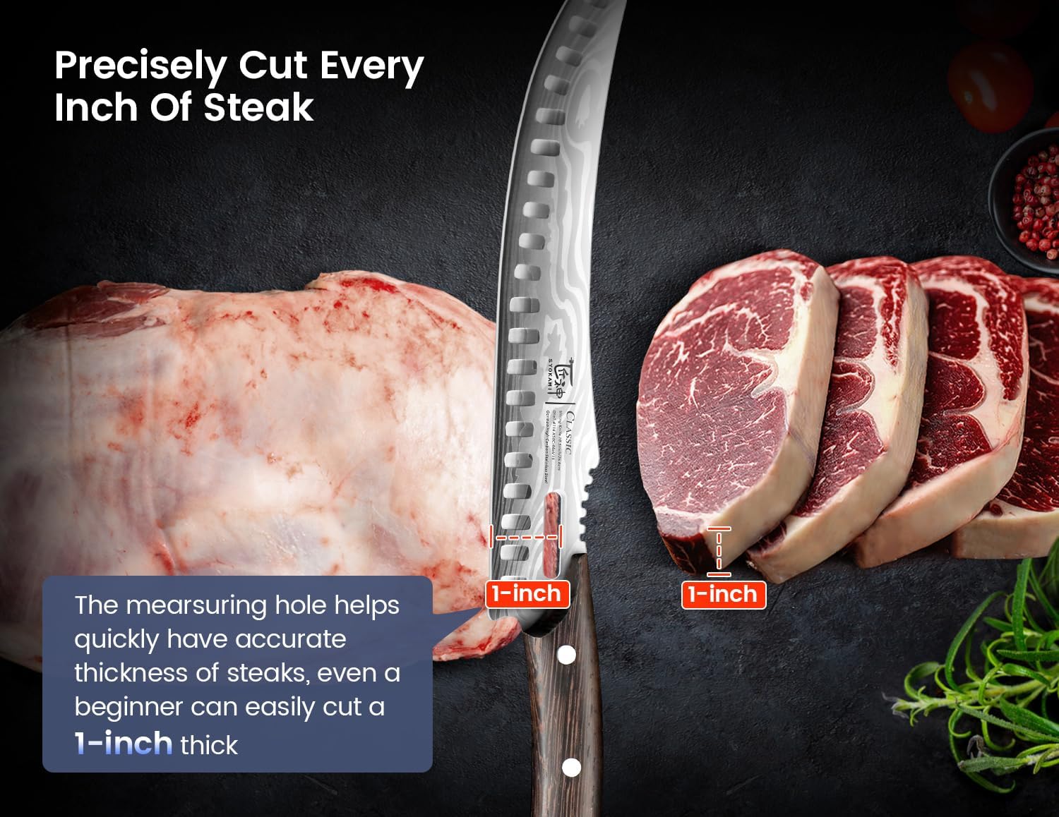 Butcher Breaking Knife for Meat Cutting, 10.5 Inch Carving Knife