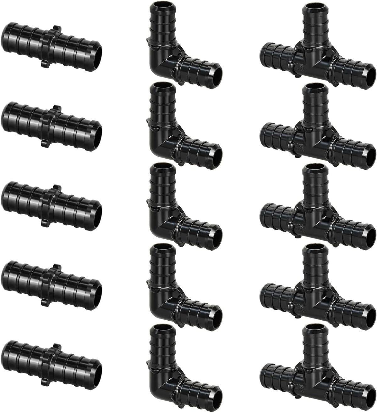15pcs 1/2" Poly PPSU Barb Crimp PEX Fitting Combo, No Lead