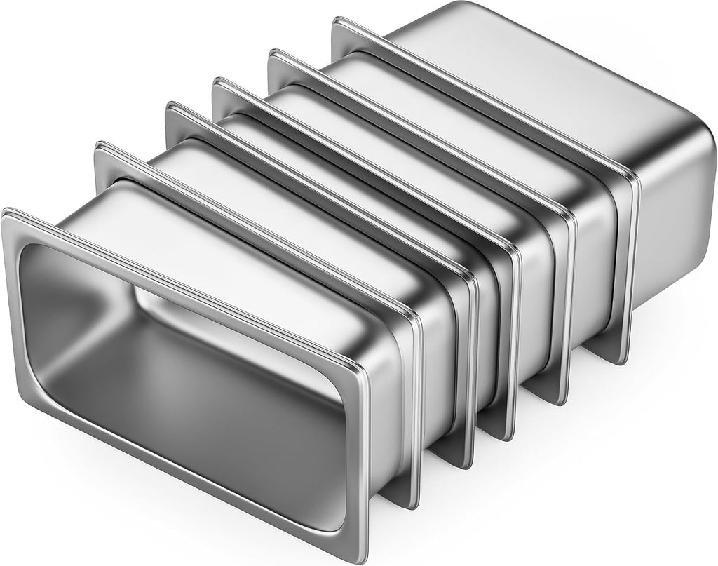 6 Pack Hotel Pans 1/3 Size 6" Deep Stainless Steel Steam Table Pan