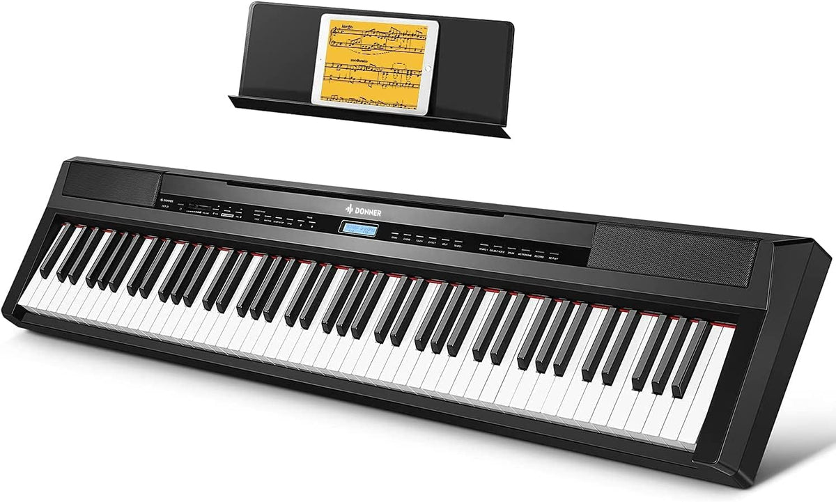 DEP-20 Beginner Digital Piano 88 Key Full Size Weighted Keyboard, Portable Electric Piano with Sustain Pedal, Power