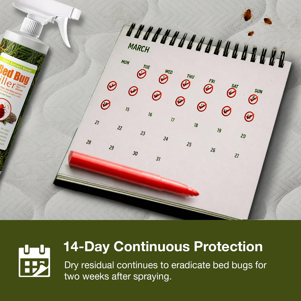 Bed Bug Killer 16 oz EcoVenger by EcoRaider, 100% Kill Efficacy, Bedbugs & Mites, Kills Eggs & The Resistant, Lasting