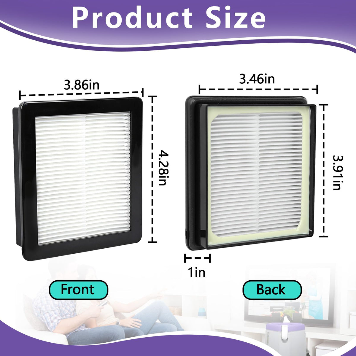 10PCS 107315 HEPA Vacuum Filter Compatible with ProTeam Coach Pro 10