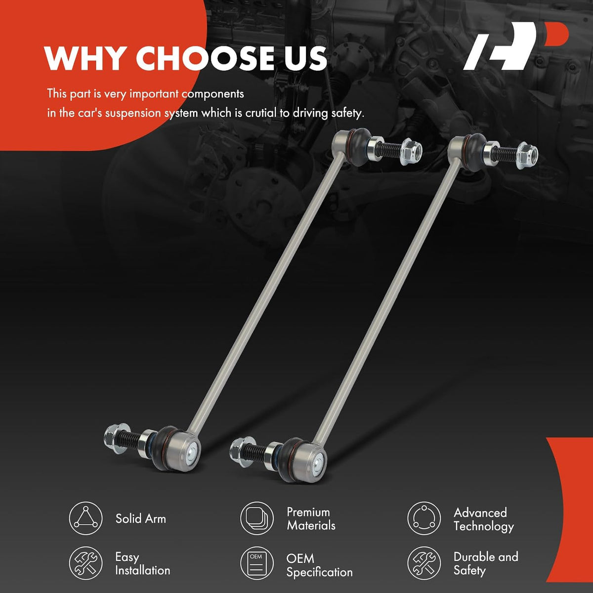 A-Premium Front Sway Bar Link Stabilizer Bar Link, Compatible with Chrysler
