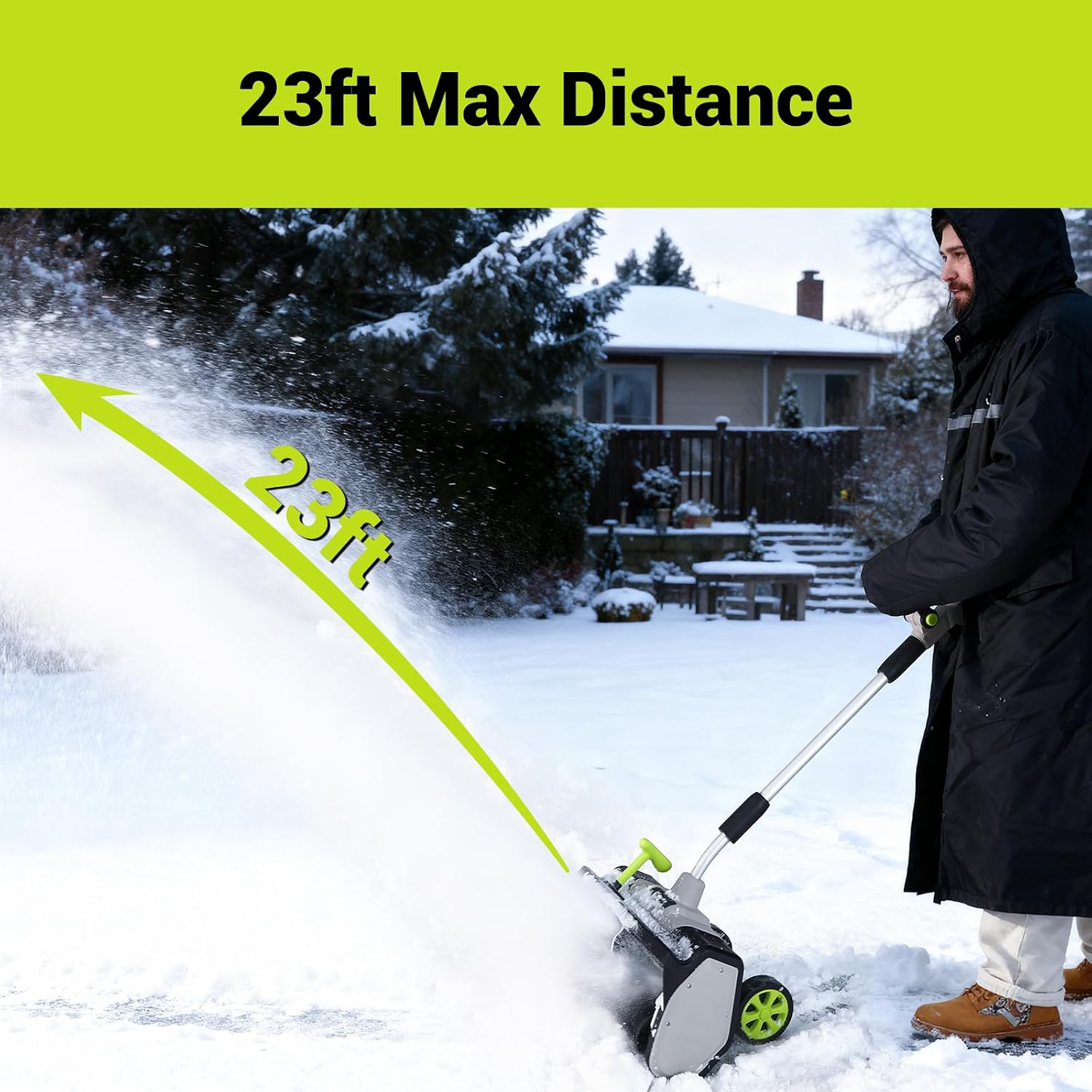 Cordless Snow Shovel: DEKOPRO 40V|17-Inch Cordless Snow Blower，Electric Snow Shove with Adjustable Chute, Lightweight
