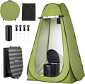 Portable Toilet Kit, 330 lbs Load Capacity, Folding Camping Toilet with Pop-Up Privacy Tent, Outdoor Travel Potty for