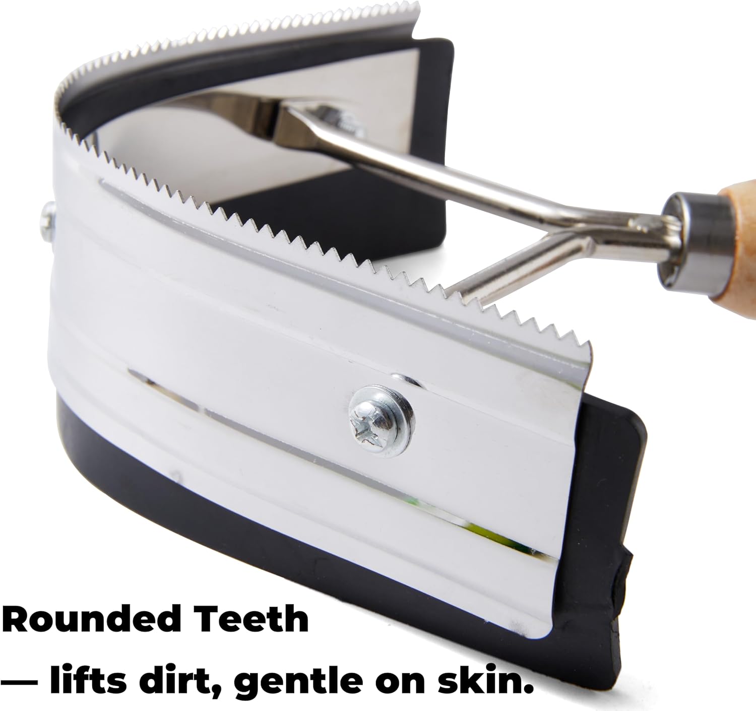 Metal Sweat Scraper for Horses, 2-in-1 Grooming Tool