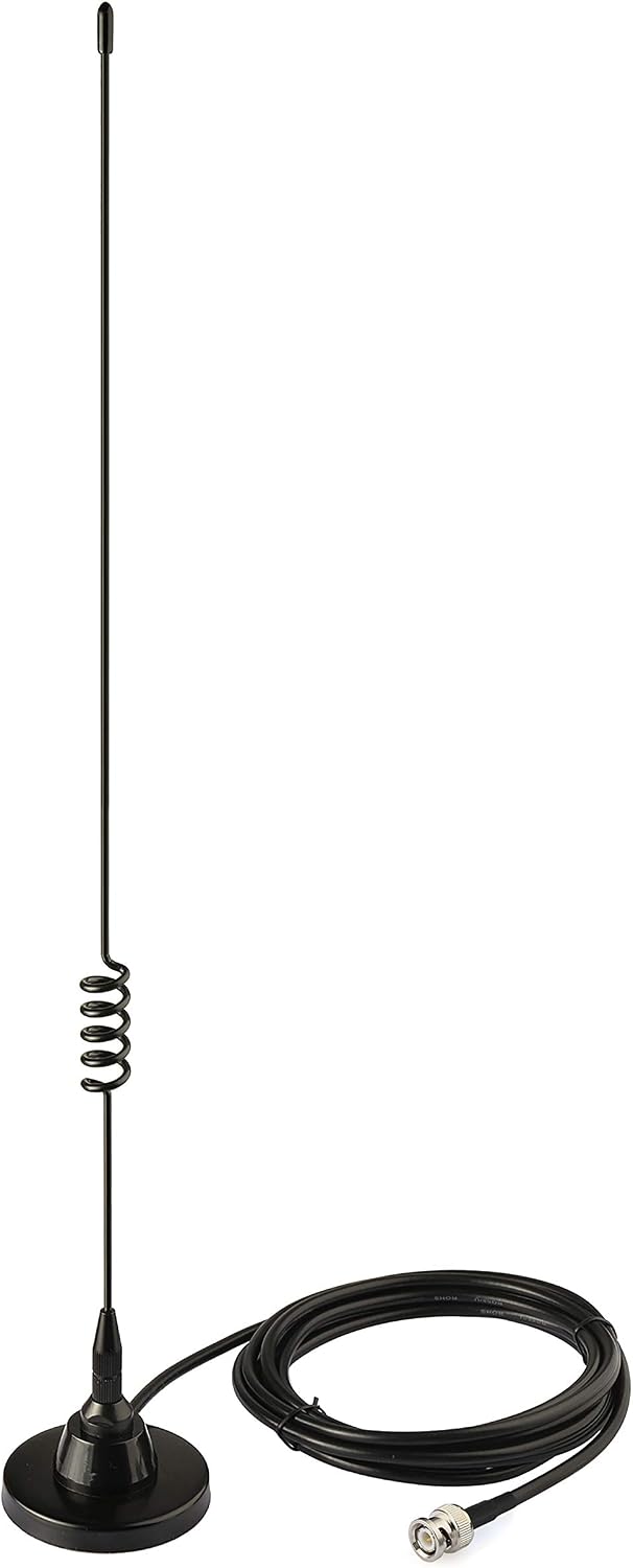 HF VHF UHF Ham Amateur Mobile Radio Police Scanner Antenna Magnetic Base BNC Male Compatible with Uniden Bearcat