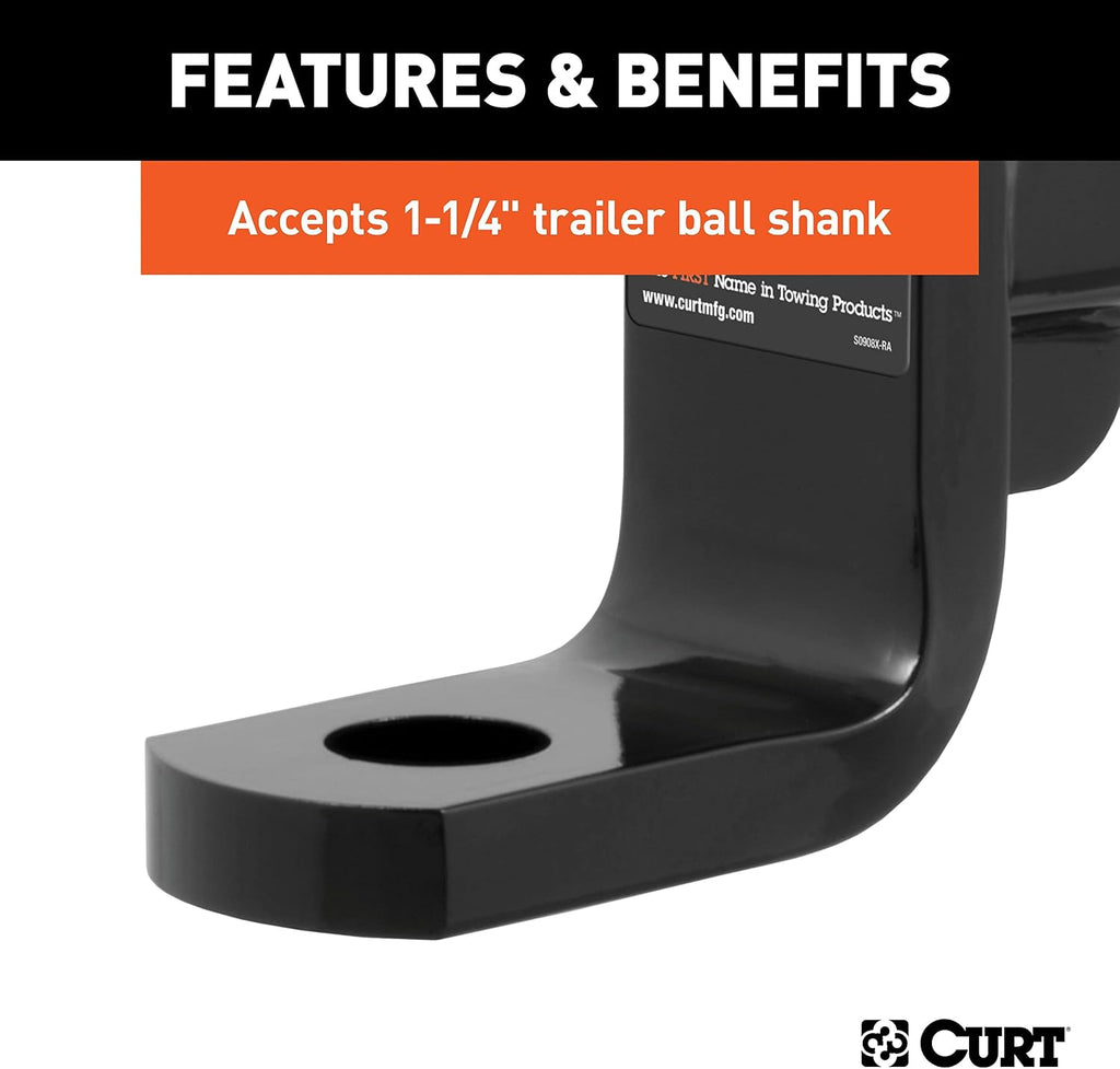 Class 4 Ball Mount (2" Shank, 10,000 lbs., 2" Drop, 9-3/8" Long)