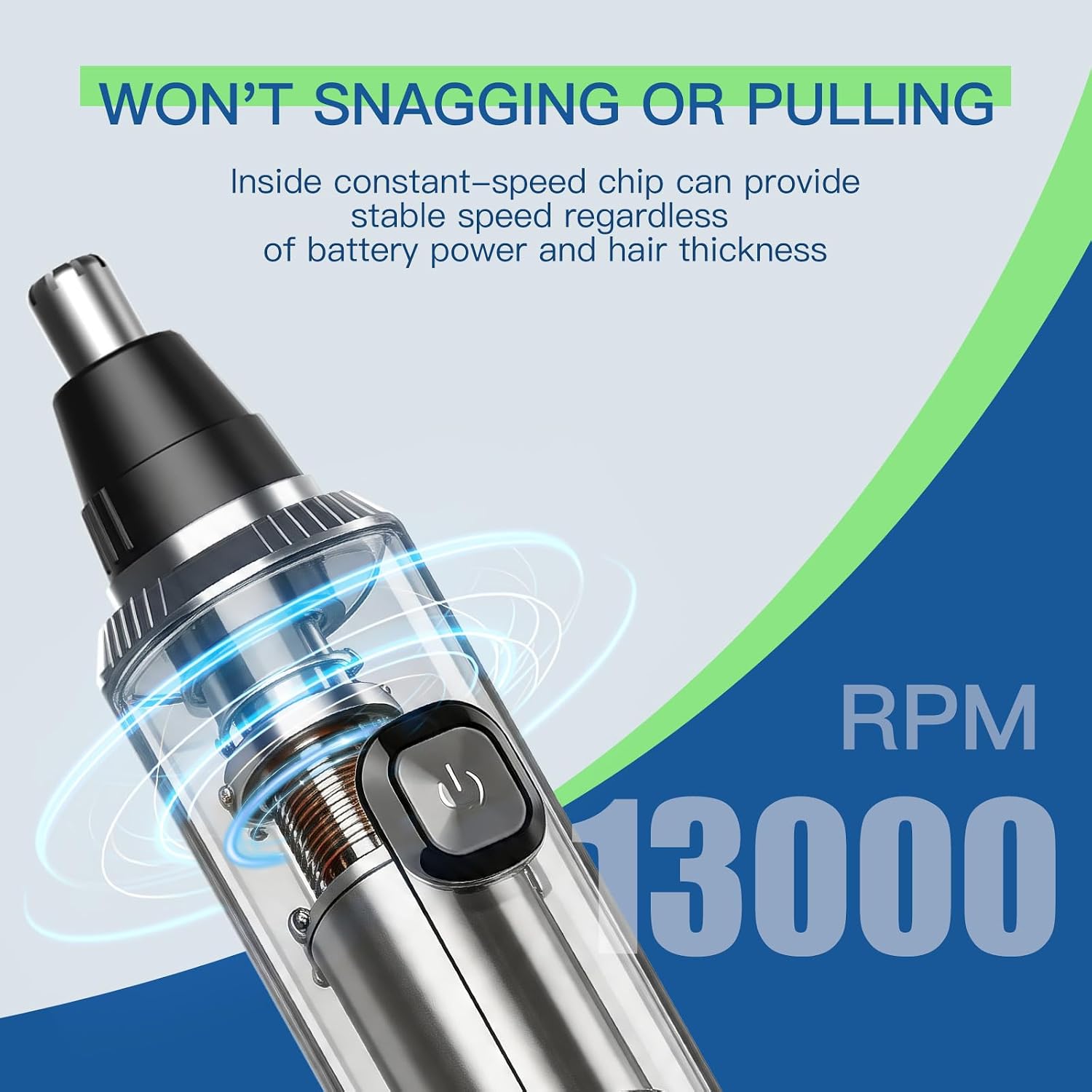 Nose Hair Trimmer for Men, 2-in-1 Rechargeable Ear and Nose Hair Trimmer with LED Display, IPX7 Waterproof Painless