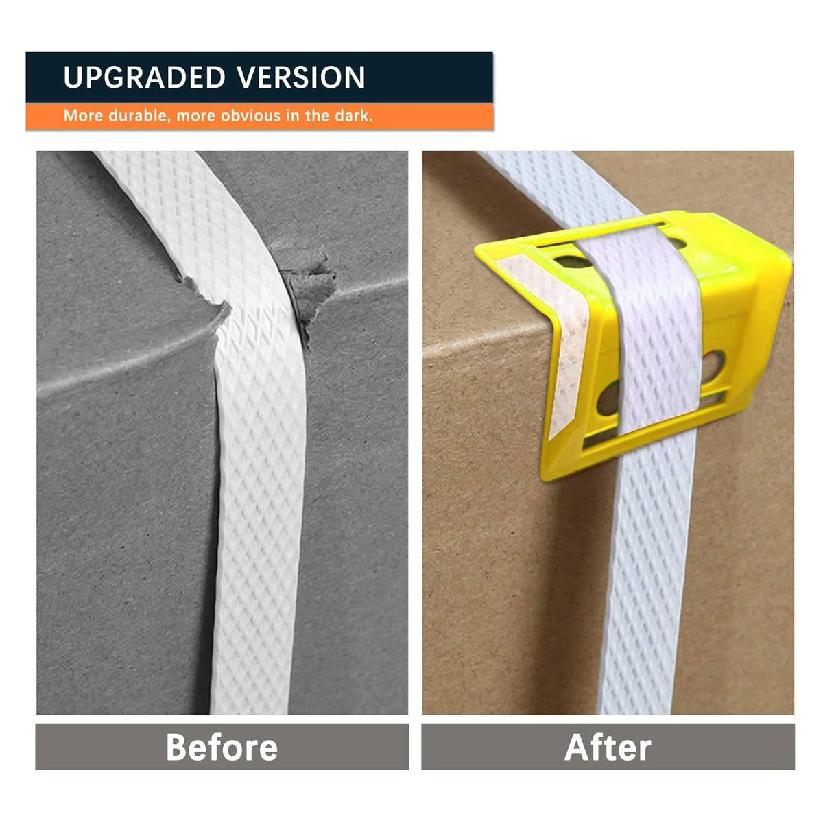 24Pack Flatbed Strap Protector Corner Edge Protector Plastic Yellow for Cargo Loads Box Truck Equipment Webbing to