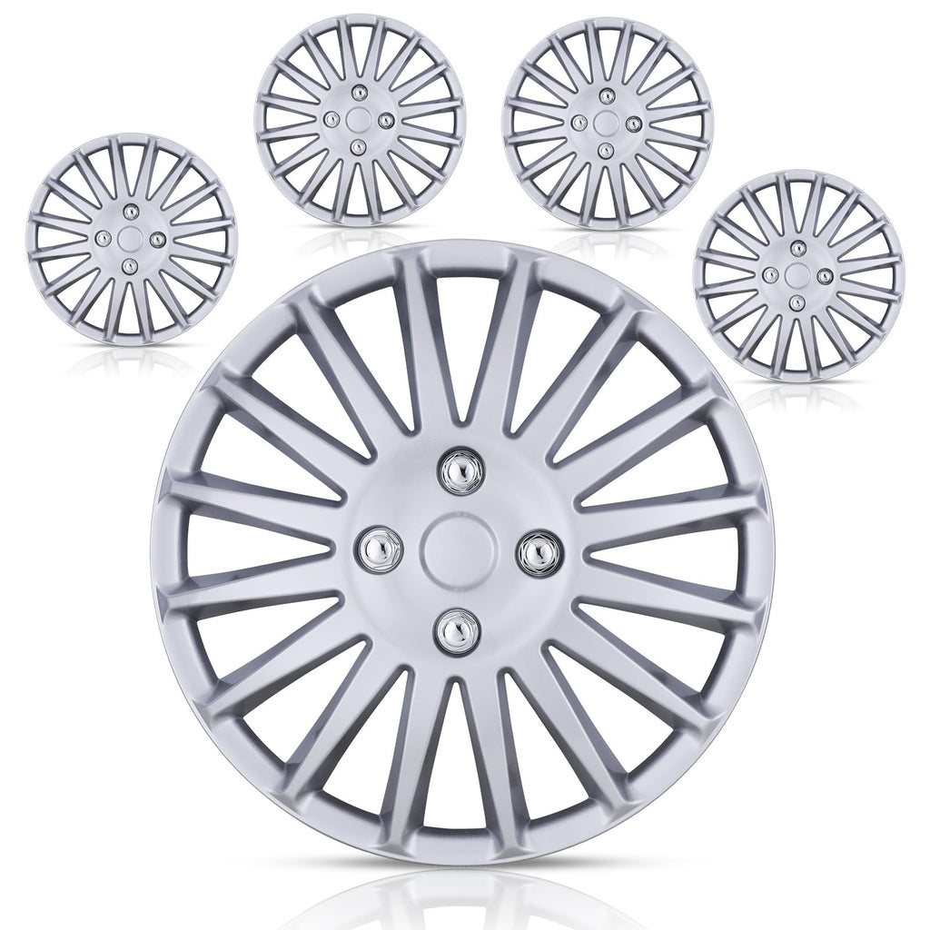 Auto Hubcap Set, R15 Wheel Cover Replacement, 15" Snap On Hubcaps