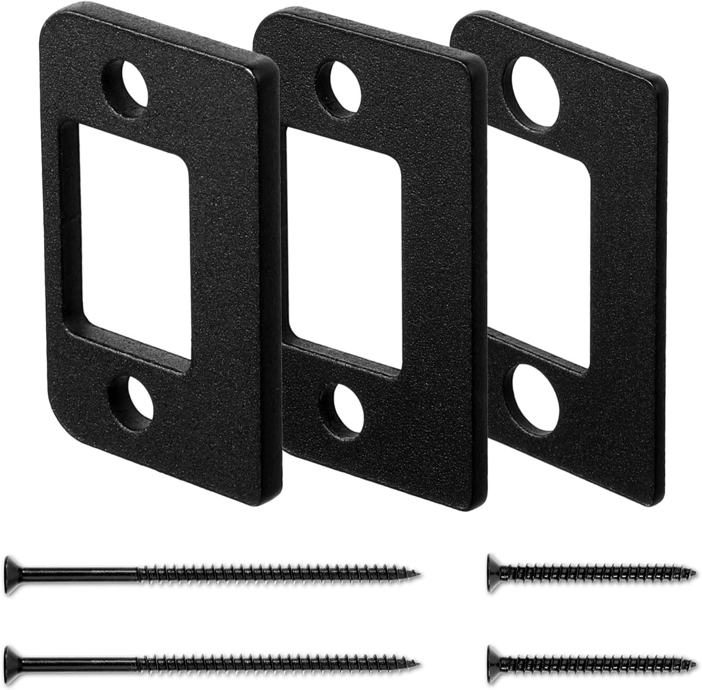 Door Strike Plate Shim, Universal Standard Door Strike Plate with Shim, | Set of 3 Different Thickness Stainless