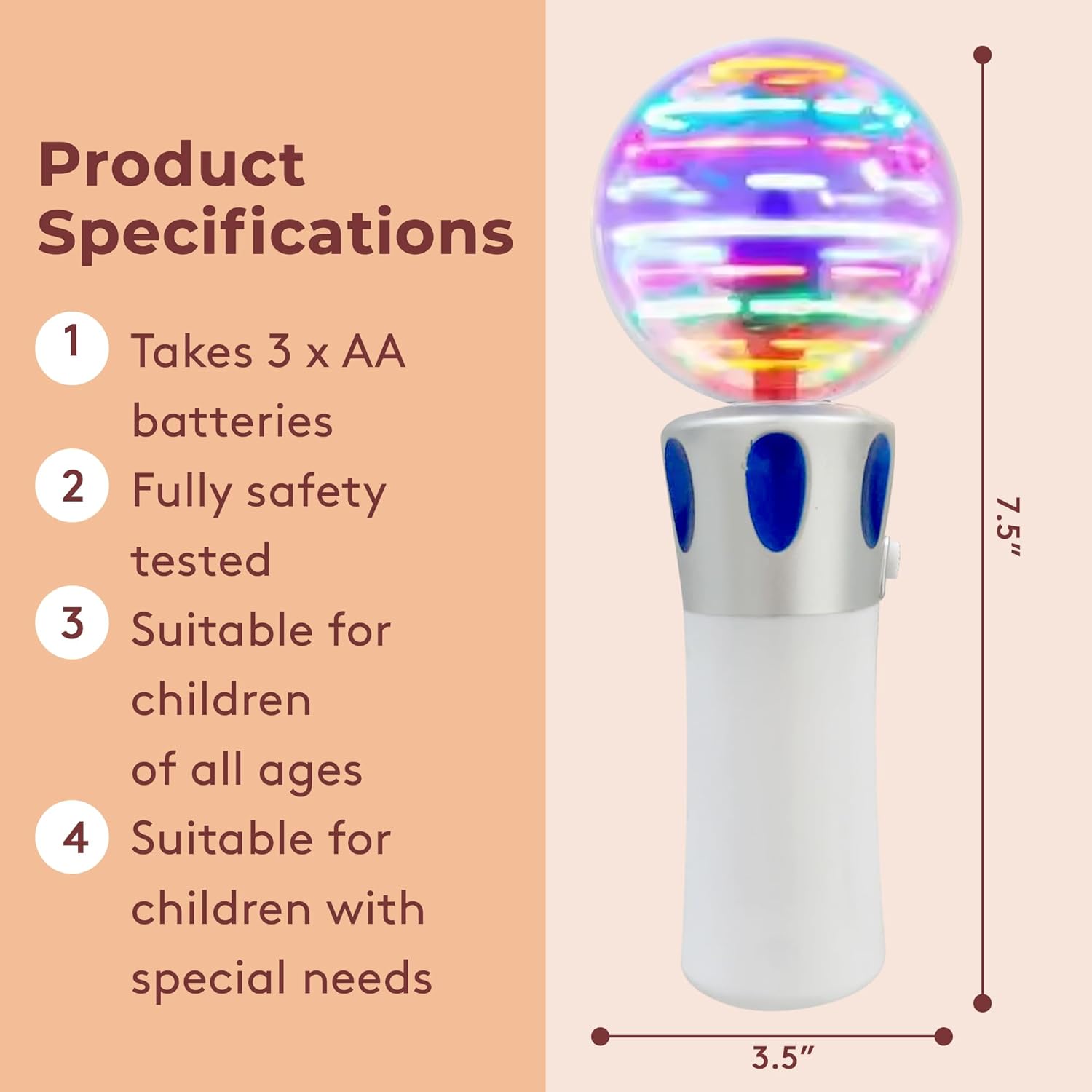 Musical Light Up Wand - Sensory Lights for Autistic Children - Light Up Sensory Toys - Autism Toys - Sensory Toys for