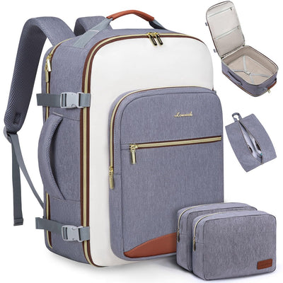 50L Travel Backpack for Women & Men, Airline Approved Carry On Luggage with 3 Packing Cubes, TSA Overnight Bags