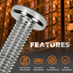 M6 x 16mm Rack Screws Kit, Cage Nuts, 60 Sets, Silver