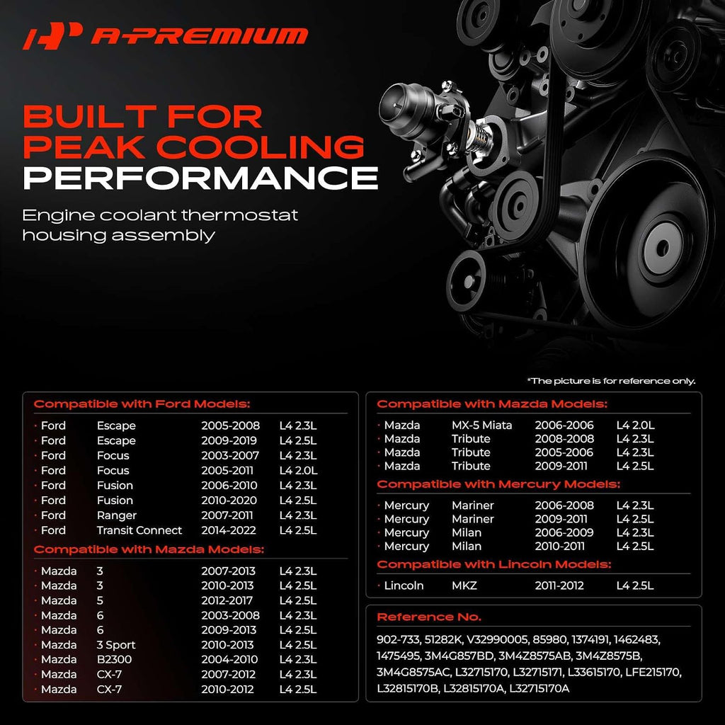 A-Premium Engine Coolant Thermostat Housing Assembly