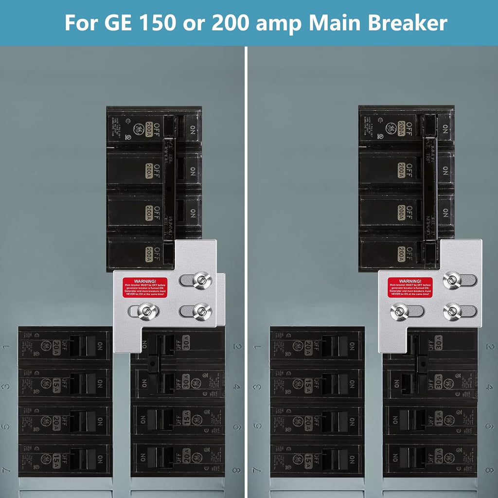 Generator Interlock Kit Compatible with General Electric GE 150 or 200 Amp