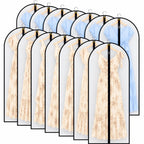 Garment Bags for Hanging Clothes, 14 Pack, 60 Inch, Translucent