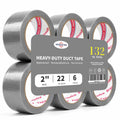 Silver Heavy Duty Duct Tape 2 inches 22 Yards 6 Rolls