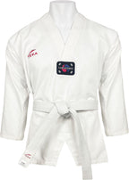 TKD Taekwondo Dobok Gi Kimono with Belt 8 oz Dojo Uniform Sizes 00-6