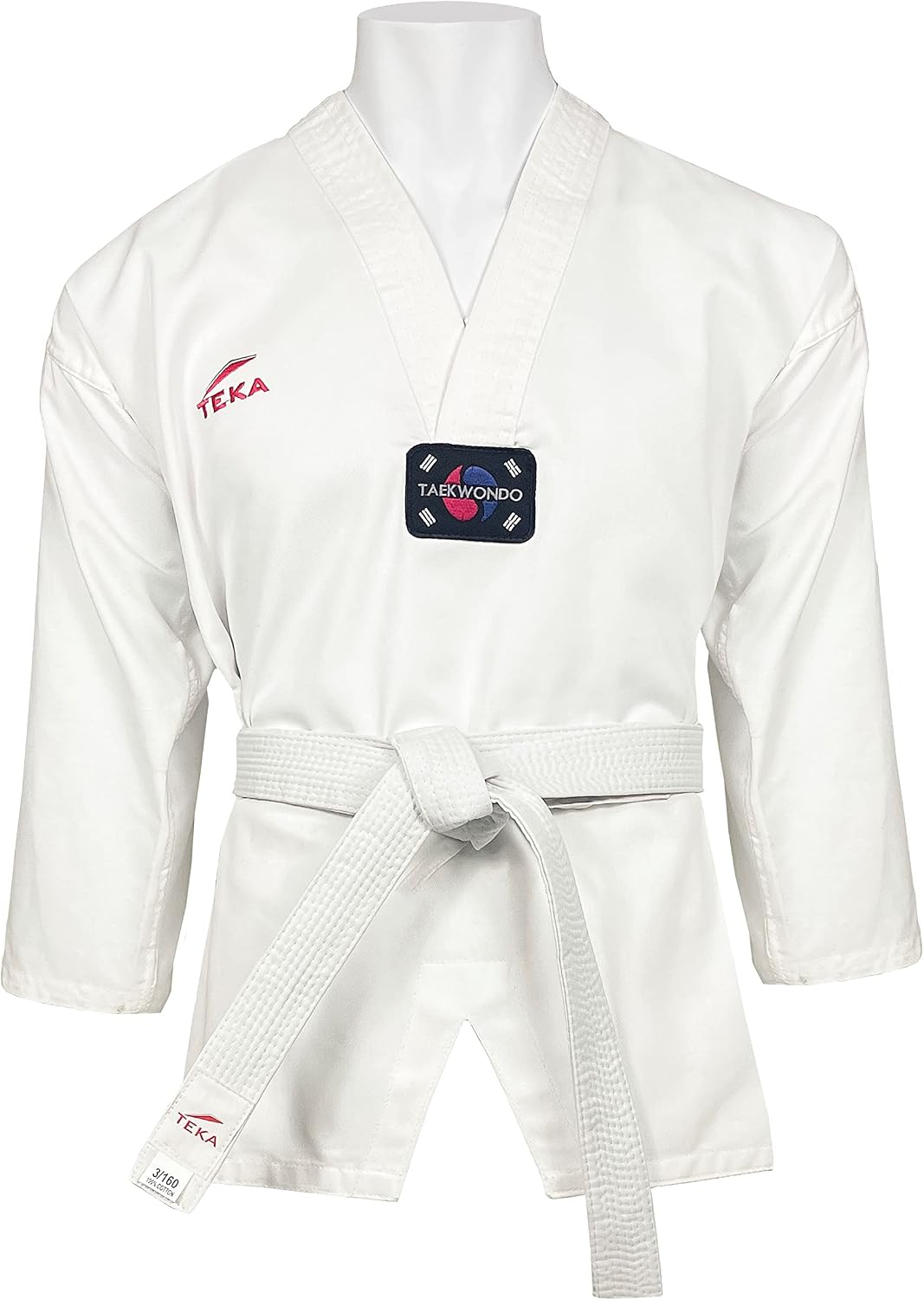TKD Taekwondo Dobok Gi Kimono with Belt 8 oz Dojo Uniform Sizes 00-6