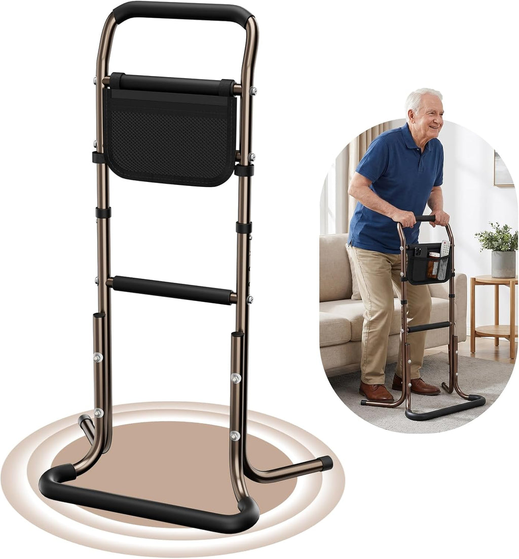 Stand Assist Aid for Elderly, 500Lbs Weight Capacity, 32.9'' - 35.8'' Height Adjustable Aluminum Alloy Mobility Aid