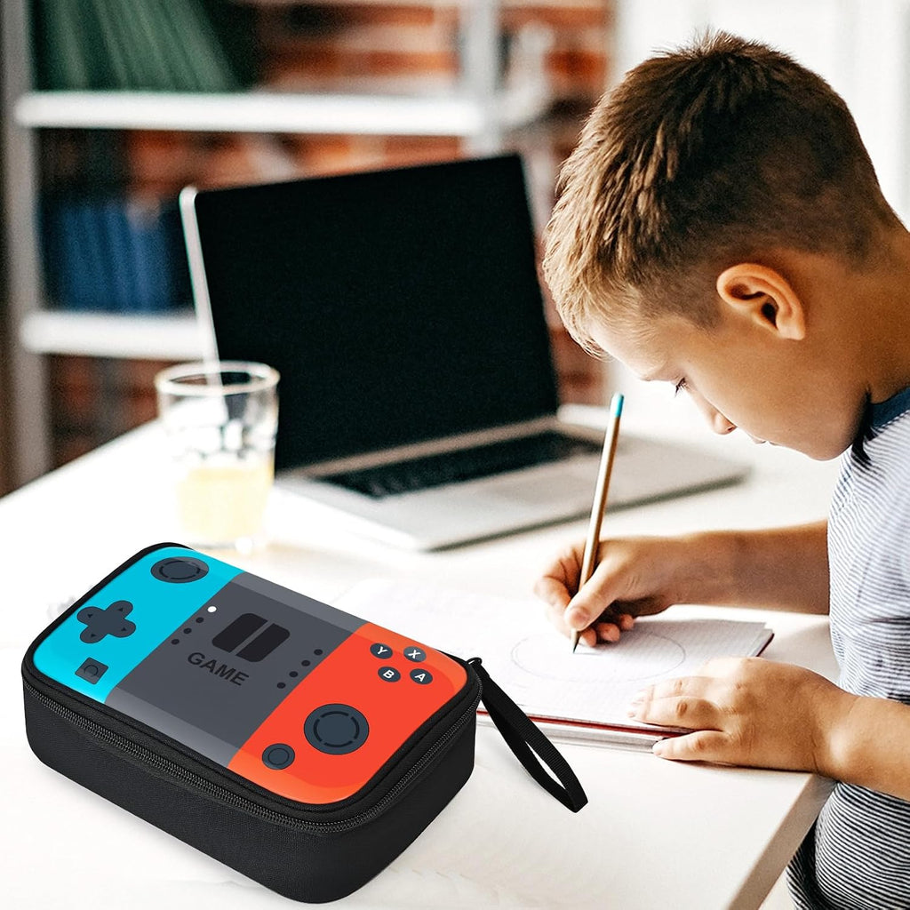 Large Pencil Box for Boys - Gamer Pencil Case Pouch with Zipper Compartment, Durable Wipable Fabric, Easy to Clean