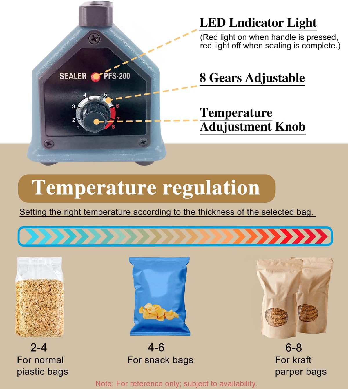 8 Inch 5mm Impulse Heat Sealer Machine