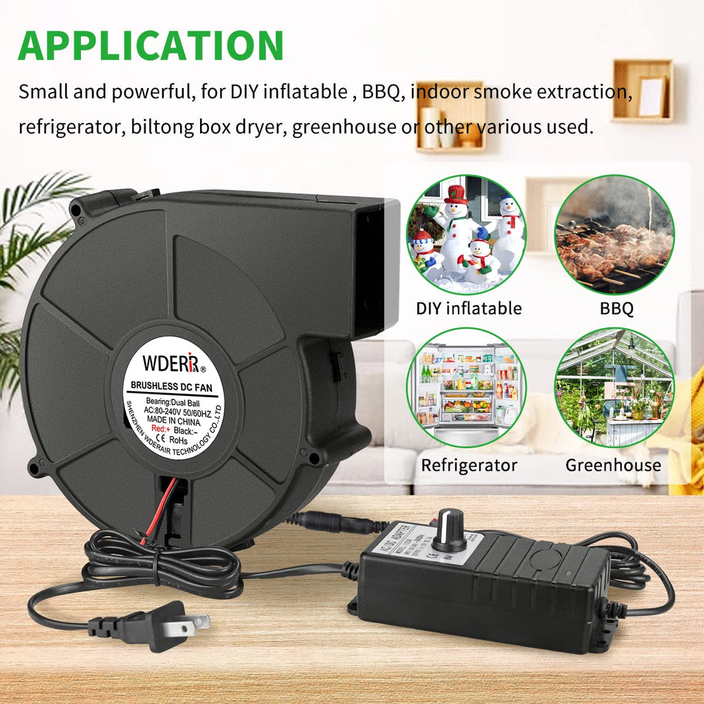140mm x 40mm Small Centrifugal 12V Squirrel Cage Big Airflow Blower