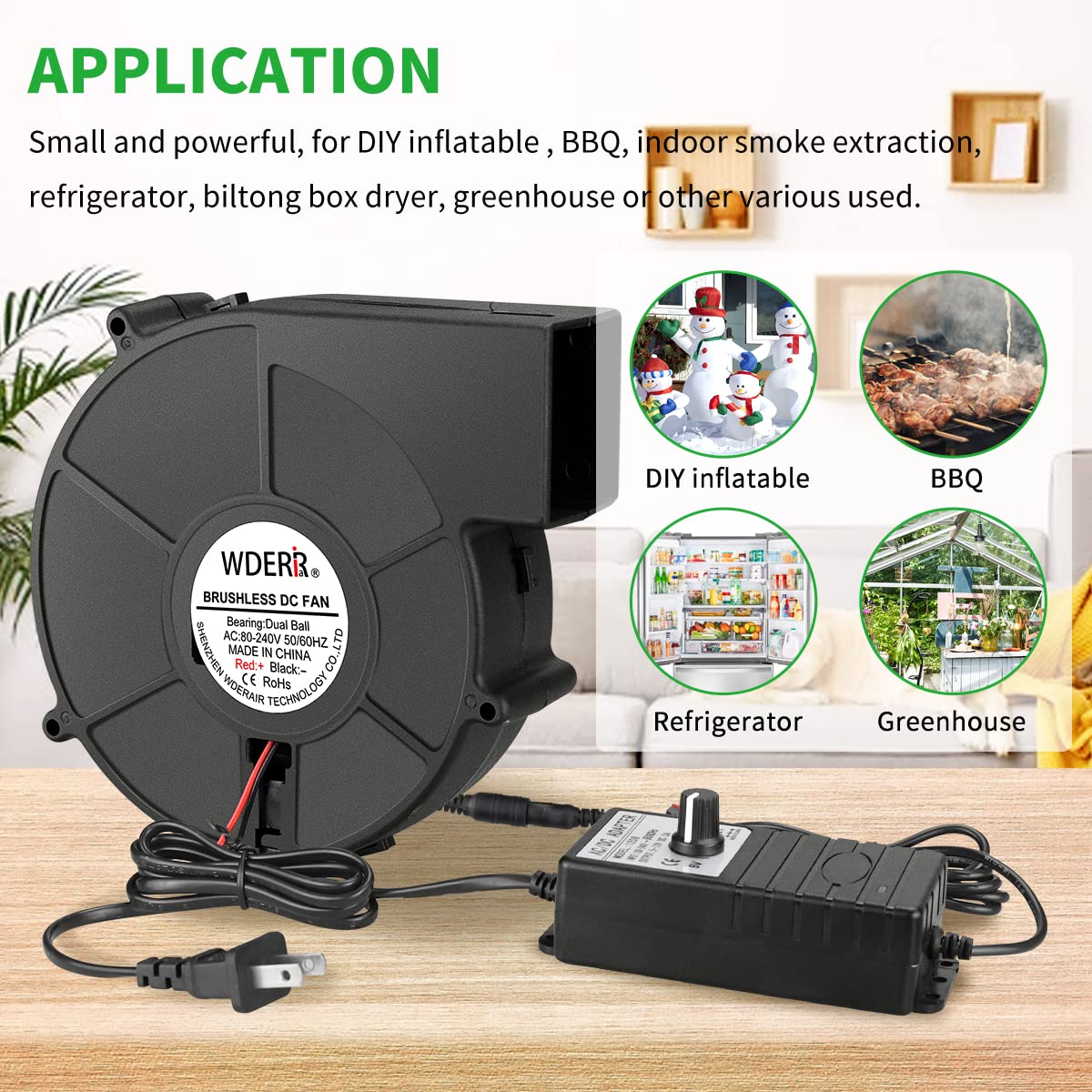 140mm x 40mm Small Centrifugal 12V Squirrel Cage Big Airflow Blower