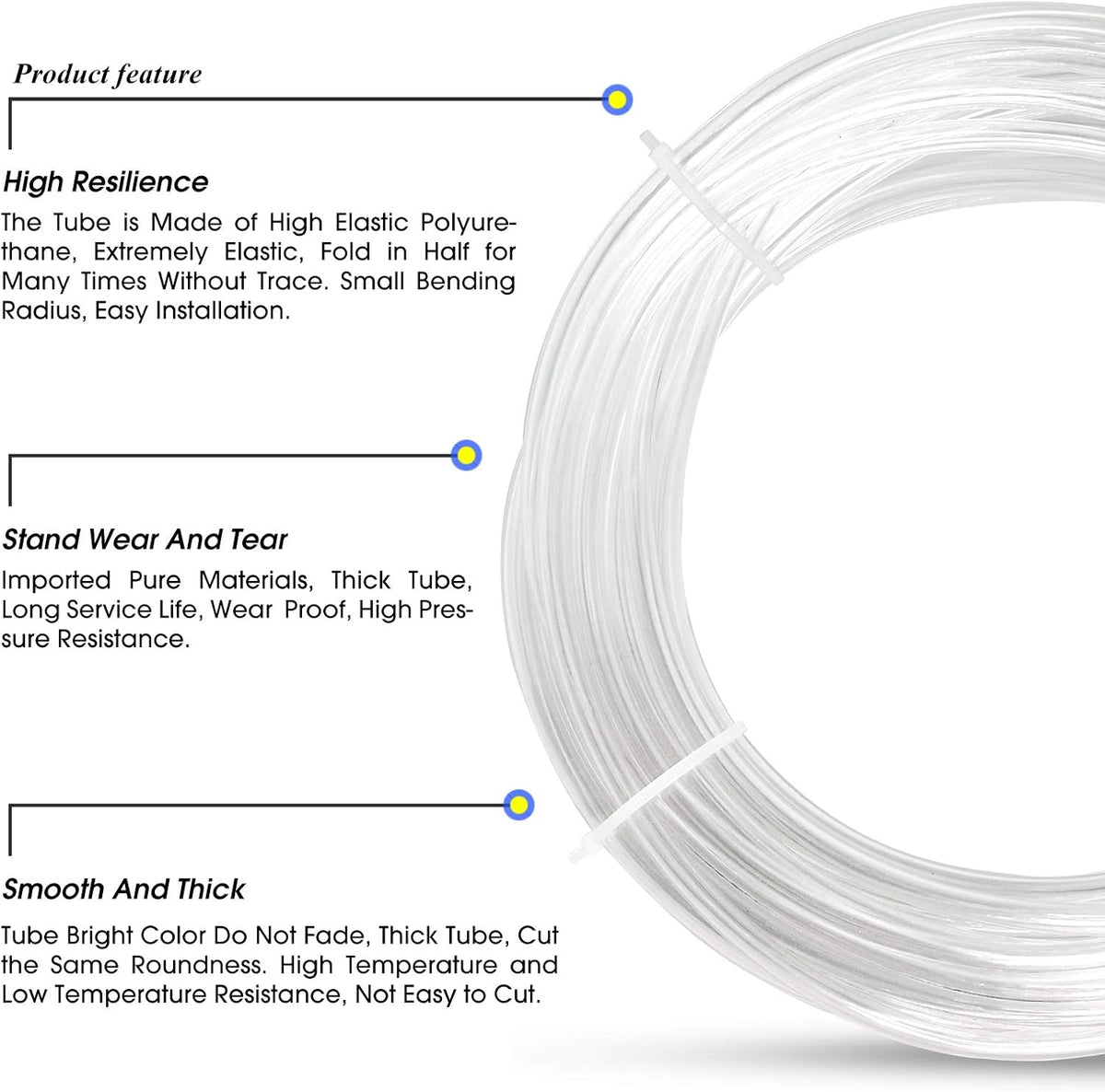 TAILONZ Clear 3/8" OD PU Air Hose 10M/32.8ft