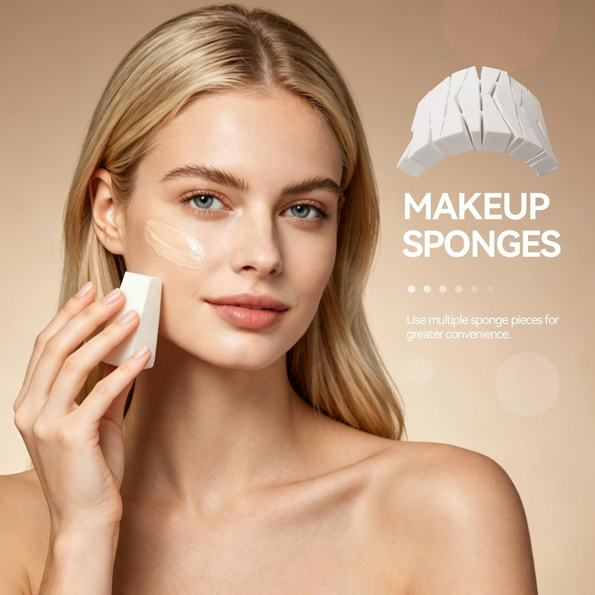 144 Pack Makeup Wedges Sponges Triangle Foam Latex-Free for Foundation