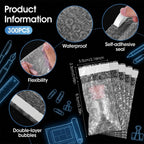 300Pcs Small Bubble Wrap Bags for packing