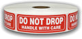 1 Roll of 500 Labels 1x3 DO NOT Drop Handle with Care Shipping Labels Stickers