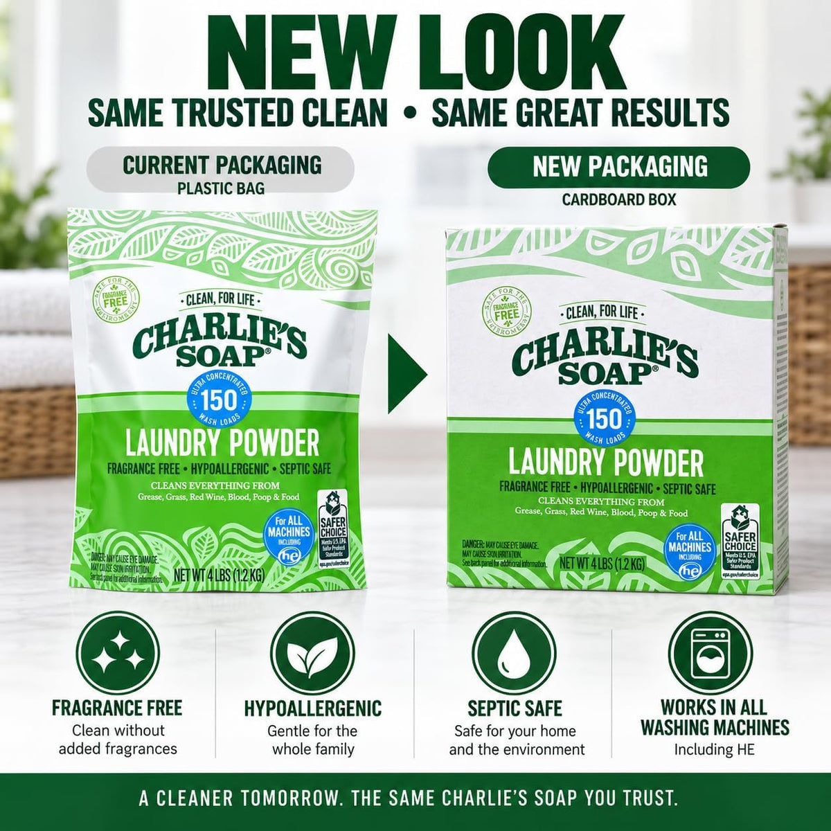 Laundry Powder Detergent, 150 Loads, 1 Box