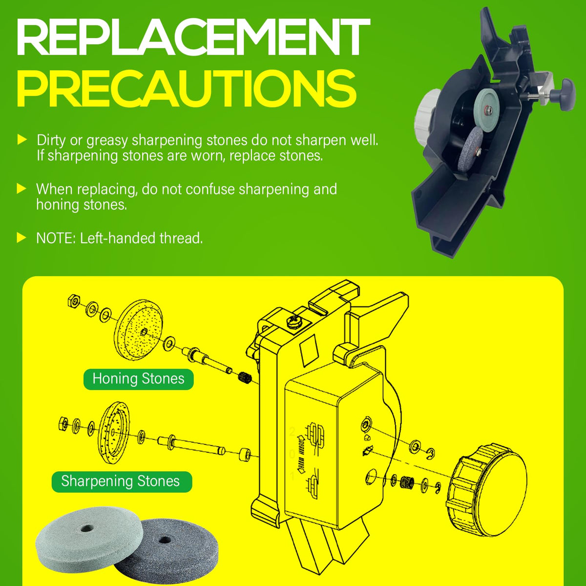 Grinder Sharpening & Honing Stone Set For Bizerba Slicer All Models