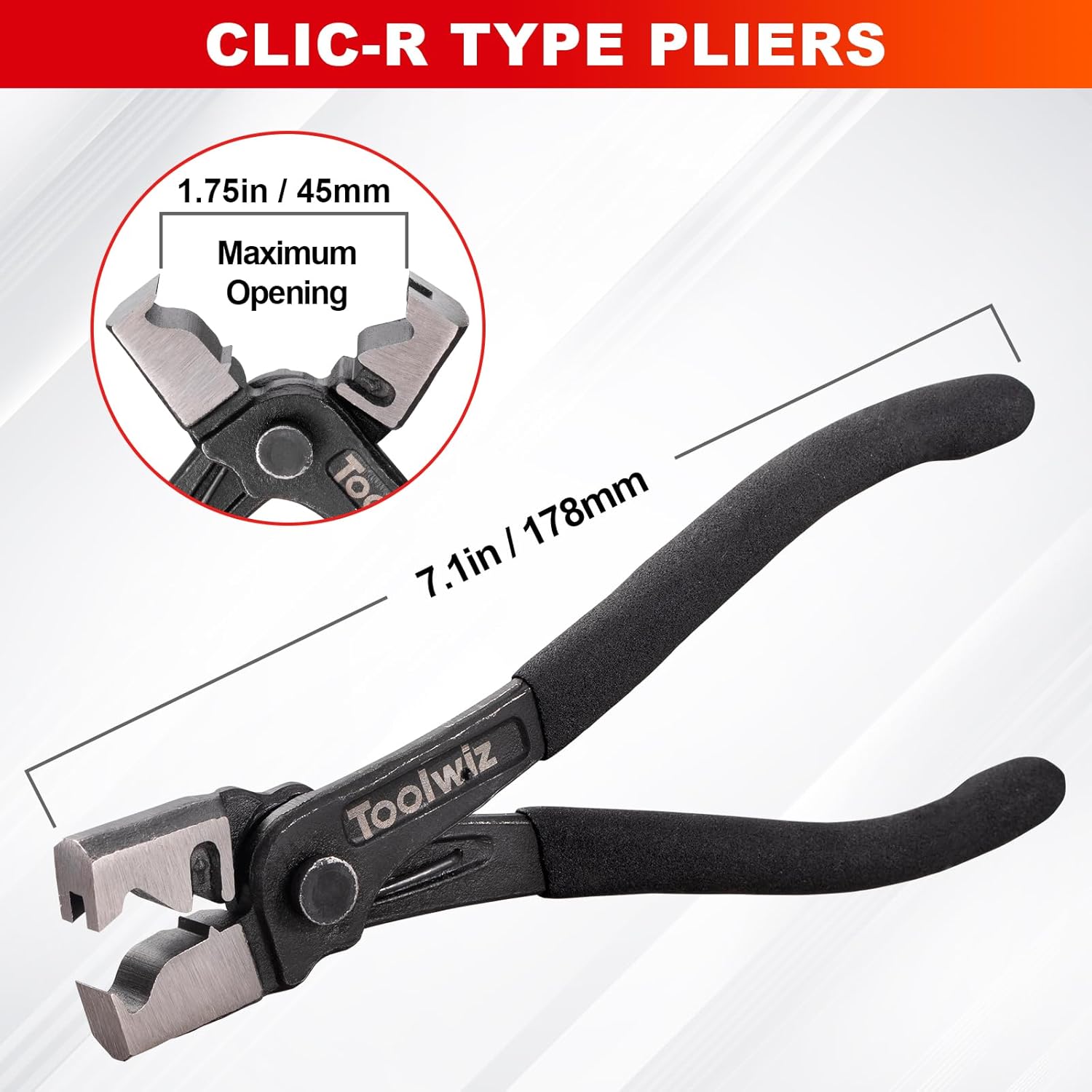 Hose Clamp Pliers Set, 4 Pcs Coolant Radiator Spring Clamp Pliers | 27" Long Reach Wire clamps, Flat Band, Clips