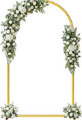 7.2FT Metal Wedding Arch Backdrop Stand,Stable Balloon Arch Frame,Gold