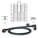Internal Mini SAS to Right Angle SAS Cable, 2.5FT /0.75M, Compatible with RAID or PCI Express Controller