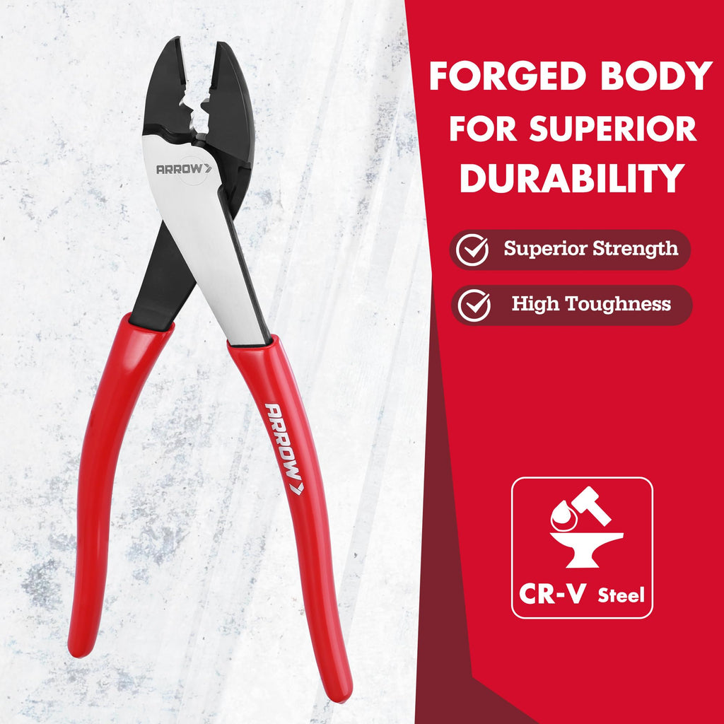 ARROW 9.5" Wire Crimper/Cutter, Wire Crimping Tool, Crimper Tool Electrical