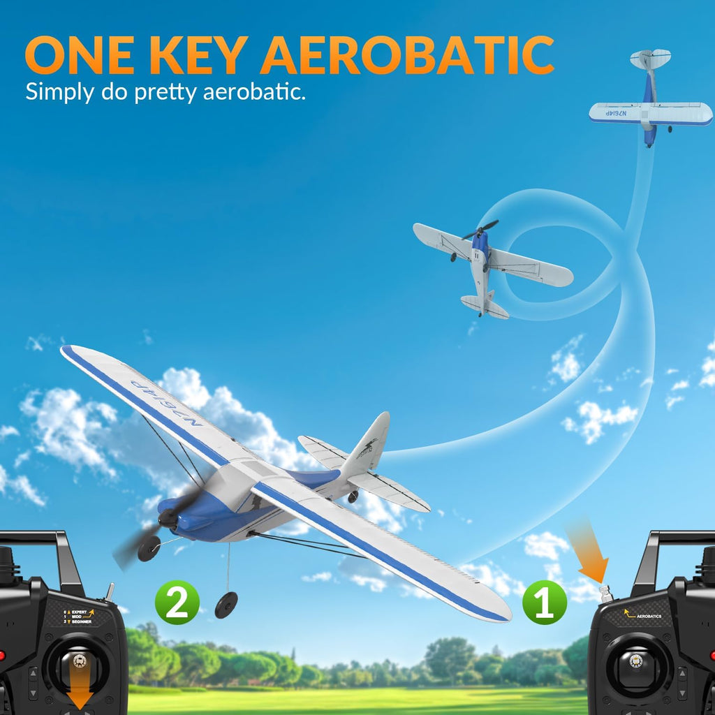 RC Plane, 4CH Remote Control Airplane for Beginners & Adults | Sport Cub Trainer RTF, Prop Saver, 6-Axis Gyro