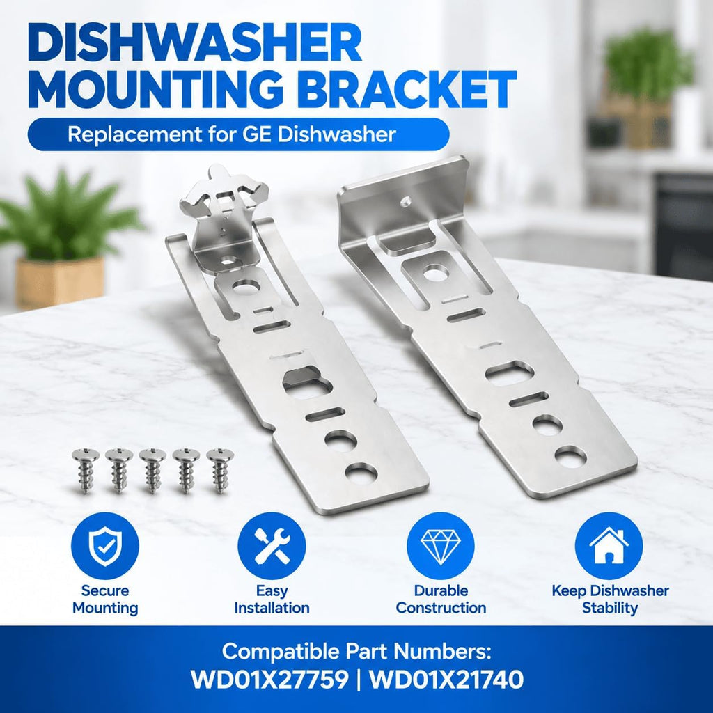 2Pcs Dishwasher Bracket for GE GDT625 2018-2022,Metal Mount