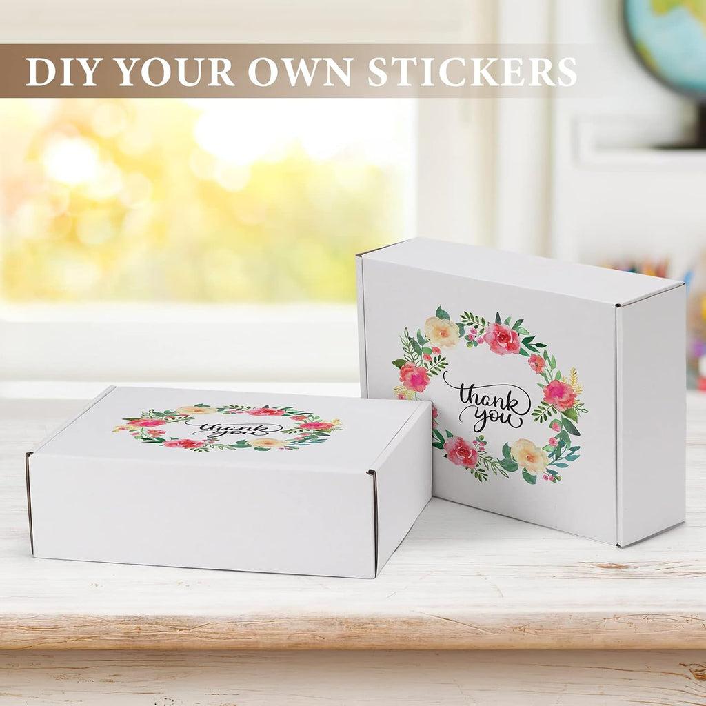 10x7x3 Inches Shipping Boxes Set of 25, White Small Corrugated Cardboard Box, Mailer Boxes for Packing Small Business