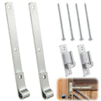 4 Pack 12” Strap Hinge Kit Heavy Duty Wall Mount Gate Hinge, Sliver