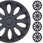 4-Pack 14 Inch Wheel Rim Cover Hubcaps, R14 Hub Caps, Matte Black